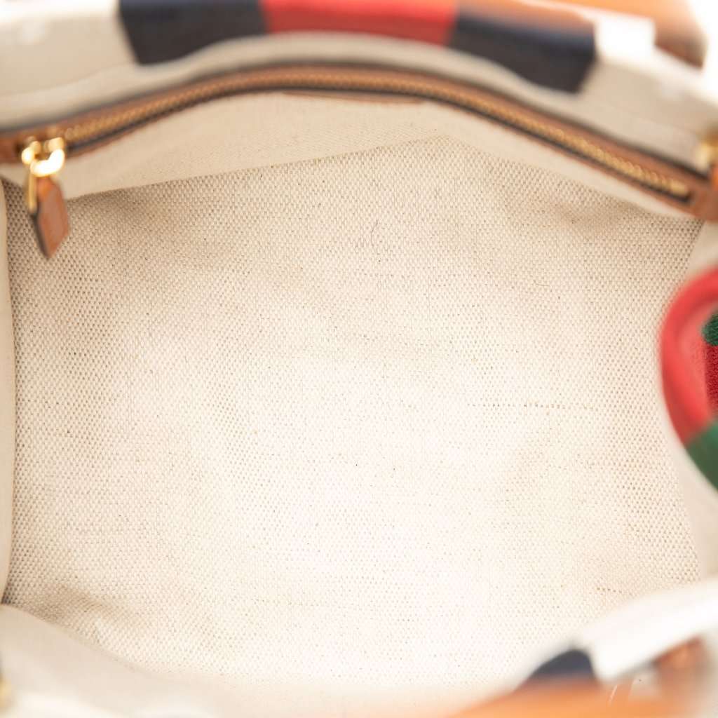 Gucci Mini Canvas Interlocking G Web Tote Beige Very good condition - Model View
