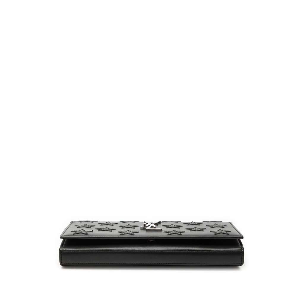 Saint Laurent Calfskin Star Applique Classic Monogram Kate Wallet on Chain Black Leather Very good - Inside View