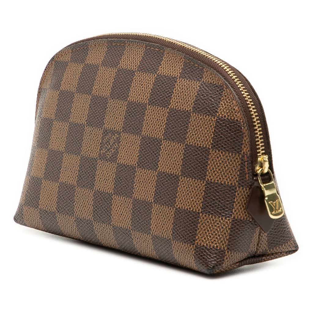 Louis Vuitton Damier Ebene Cosmetic Pouch Brown Very good condition - Back View