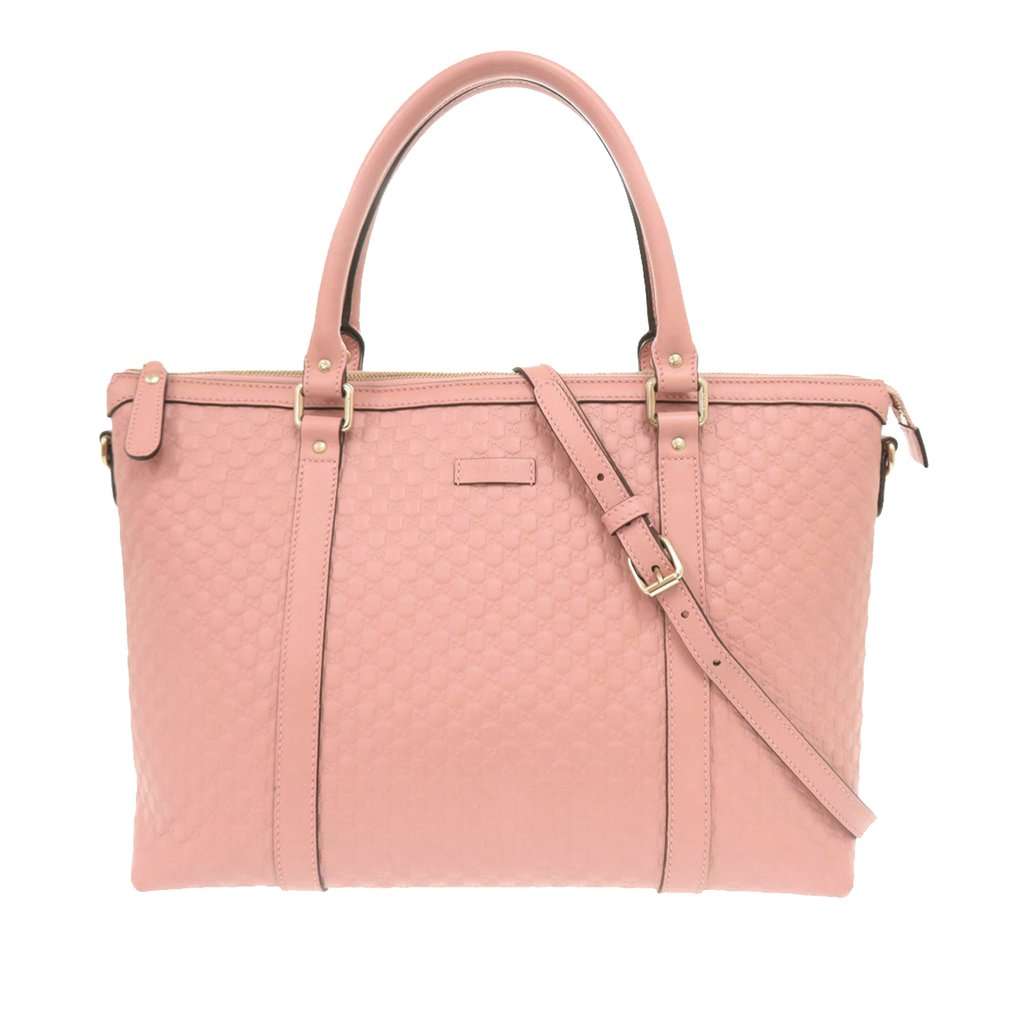 Gucci Medium Microguccissima Joy Satchel Pink Leather Very good - Front View
