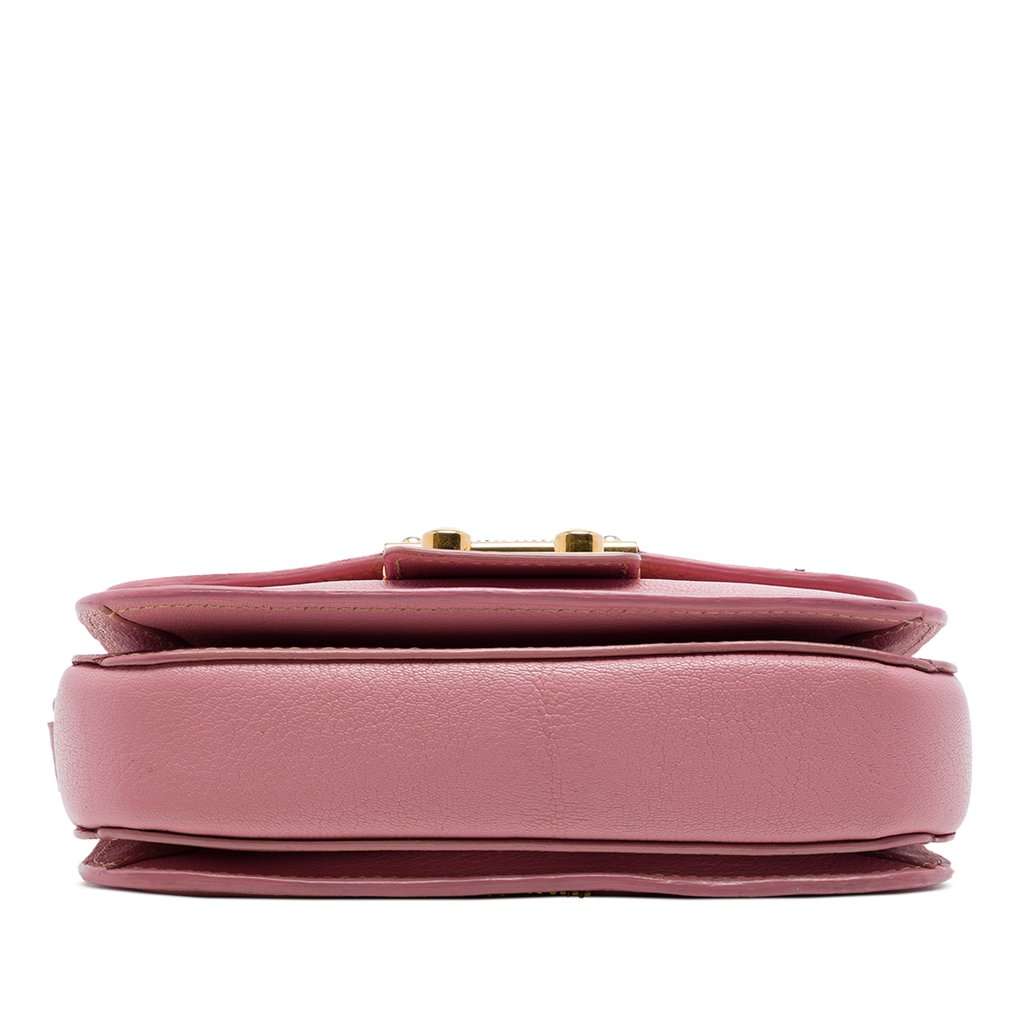 Miu Miu Goatskin Madras Crossbody Pink Leather Very good - Inside View