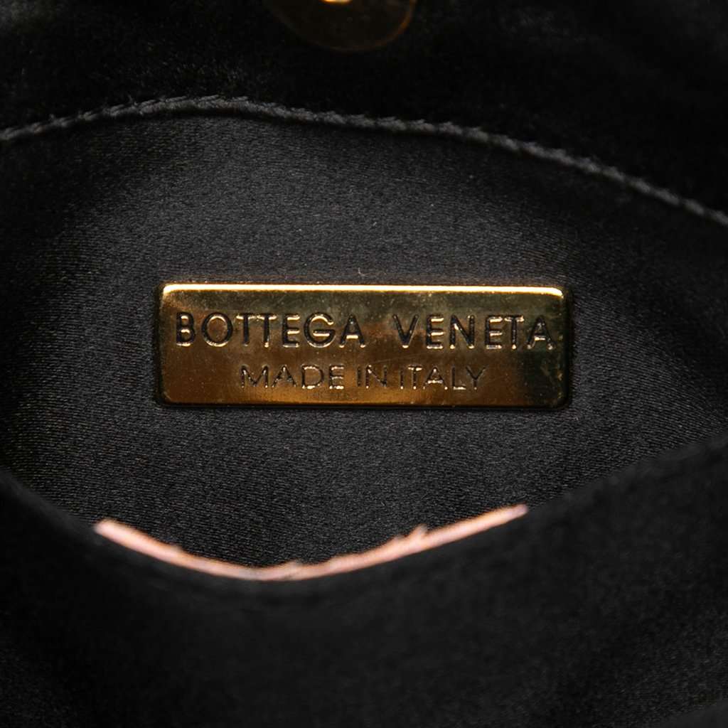 Bottega Veneta Mini Satin Intrecciato Tote Black Very good - Box View