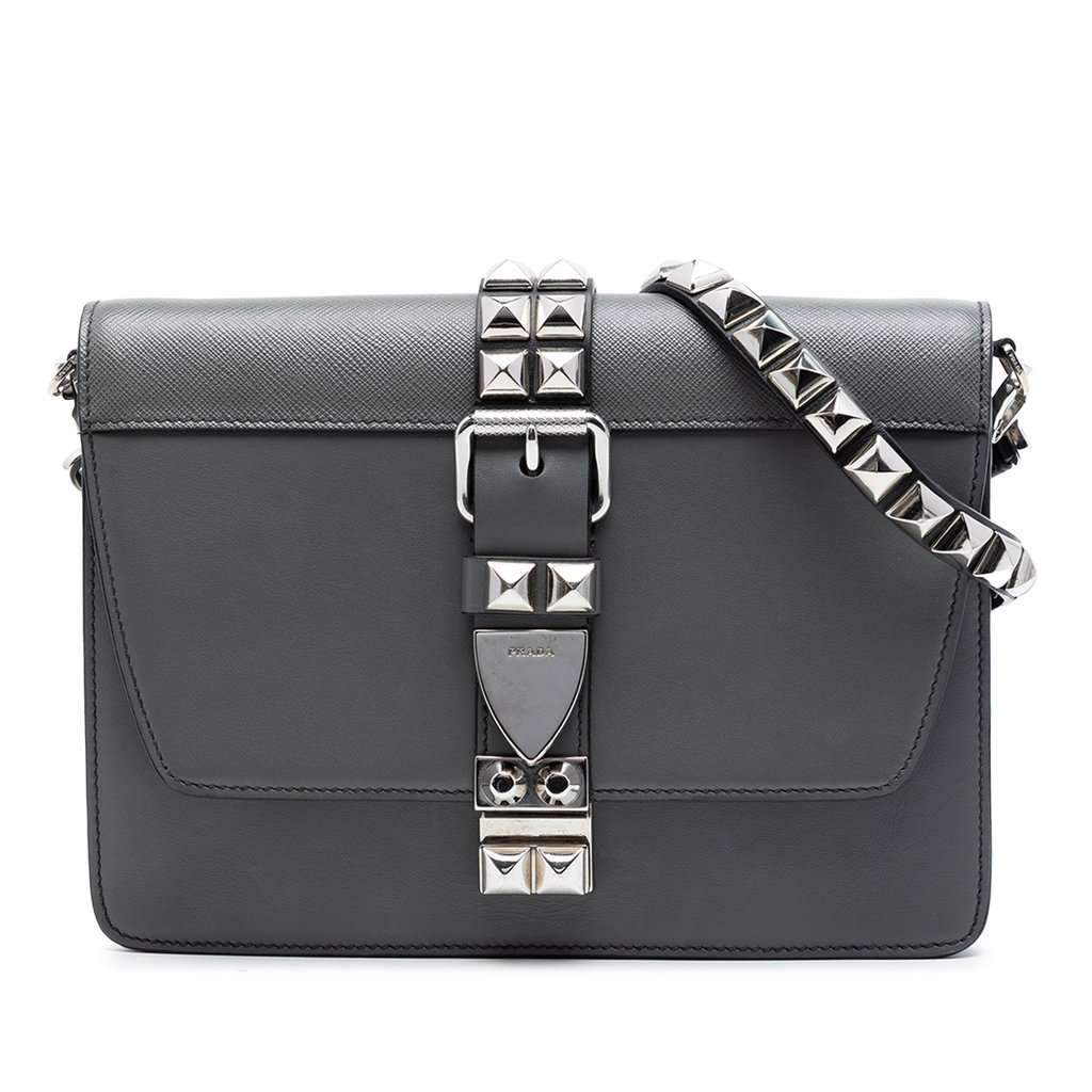 Prada City Calf and Saffiano Elektra Crossbody MultiColor Leather Very good condition - Front View