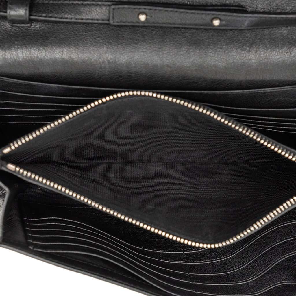 Saint Laurent Calfskin Star Studded Kate Wallet On Chain Black Leather Very good condition - Model View
