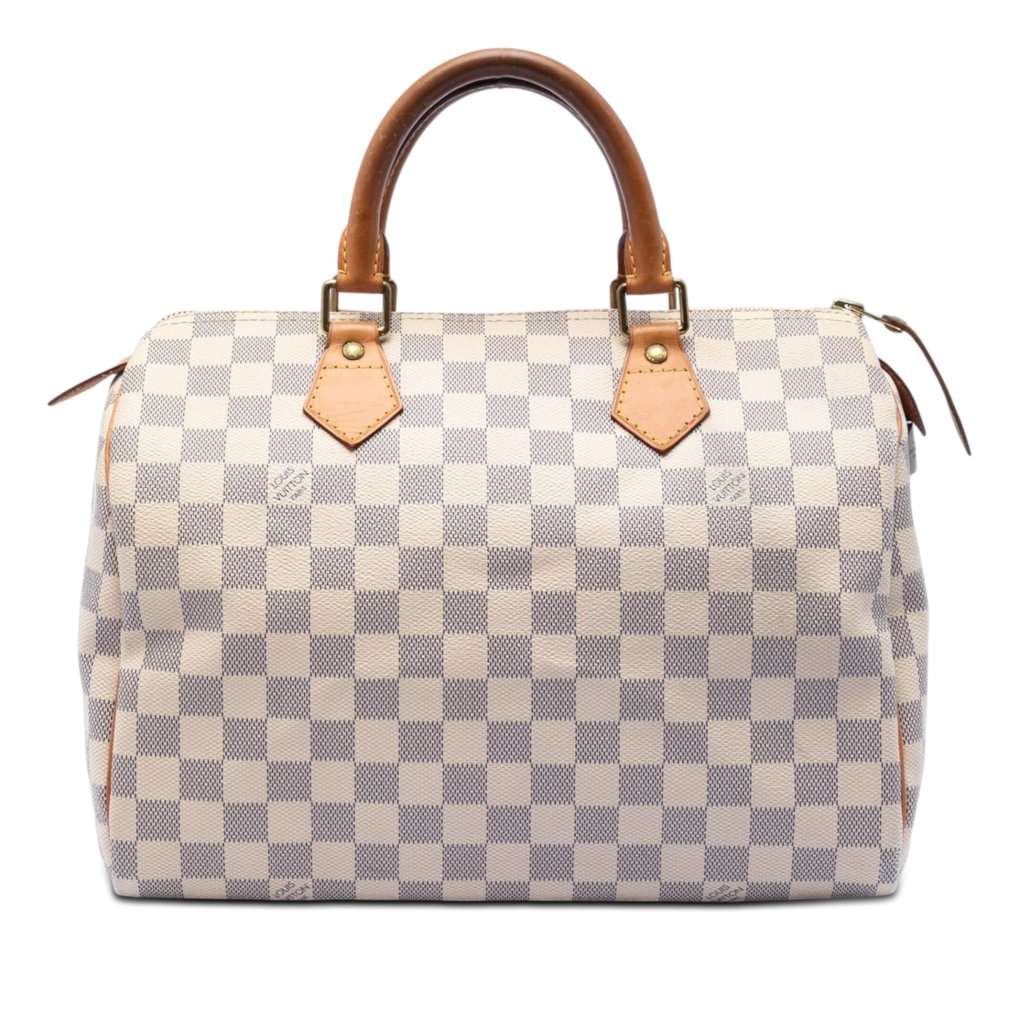 Louis Vuitton Damier Azur Speedy 30 White Very good - Front View