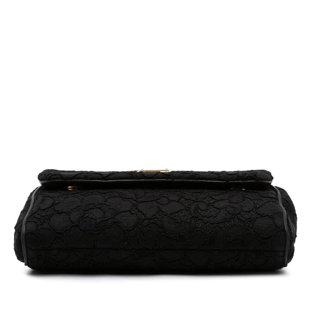 Dolce & Gabbana Medium Embroidered Lace Miss Sicily Satchel Black Very good - Inside View