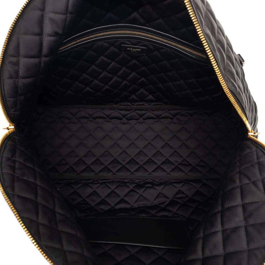 Saint Laurent Quilted Calfskin ES Giant Travel Bag Black Leather Very good - Model View