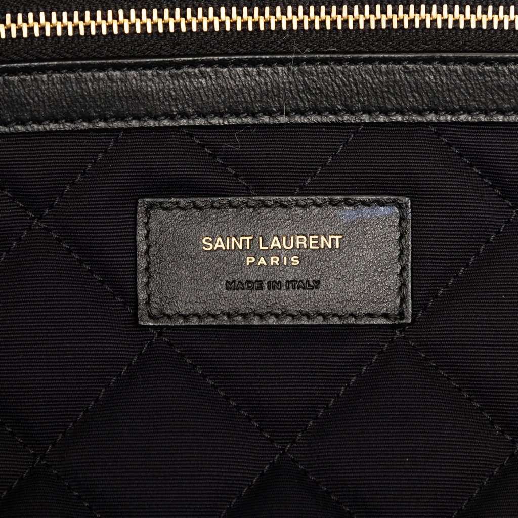 Saint Laurent Quilted Calfskin ES Giant Travel Bag Black Leather Very good - Box View