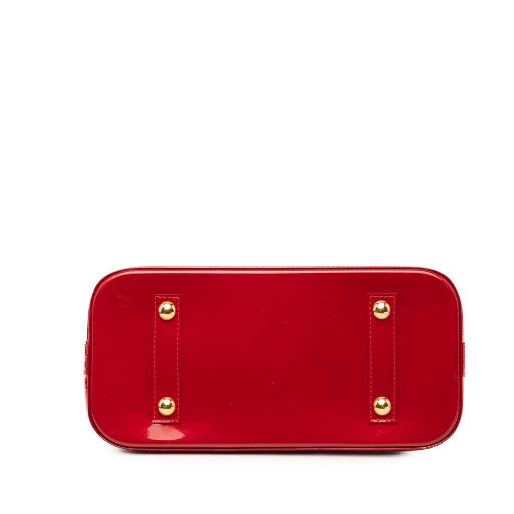 Louis Vuitton Monogram Vernis Alma PM Red Leather Very good - Inside View