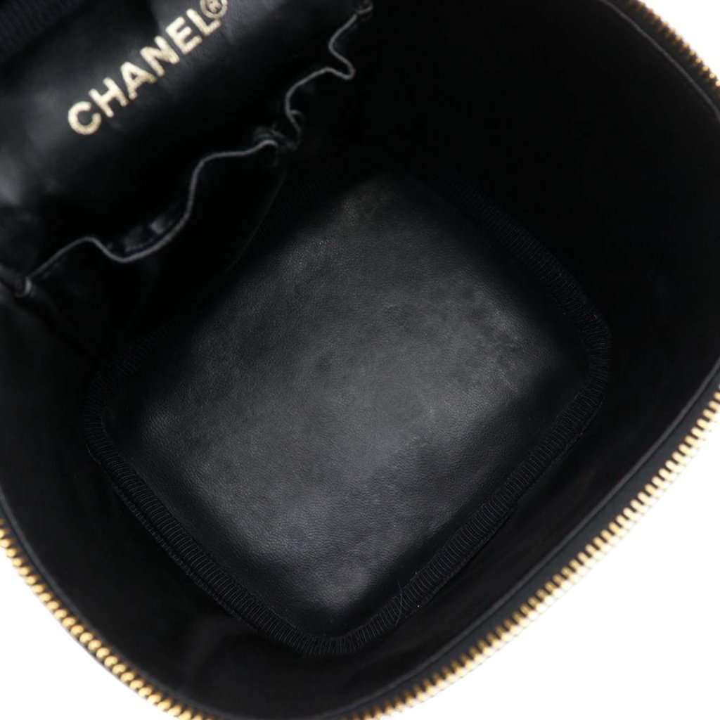 Chanel CC Caviar Vanity Case Black Leather Very good condition - Model View