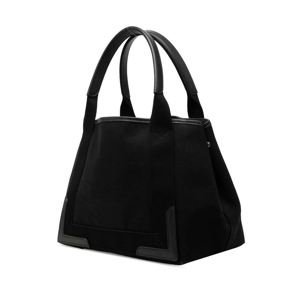Balenciaga Canvas Navy Cabas Tote S Black Very good - Back View