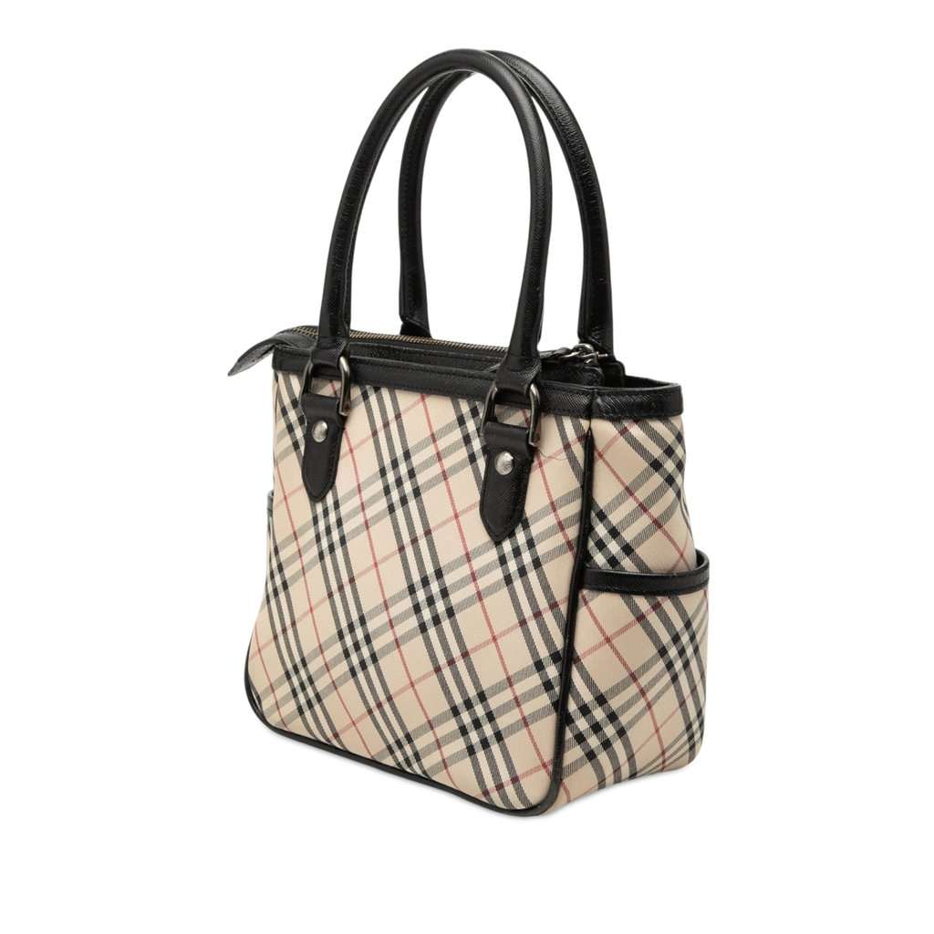 Burberry Nova Check Canvas Handbag Beige Very good - Back View