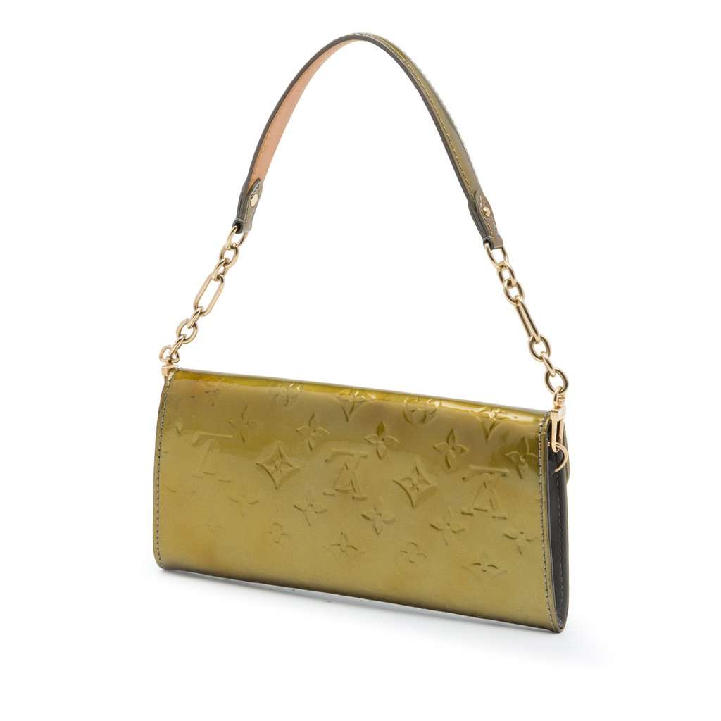 Louis Vuitton Monogram Vernis Sunset Boulevard Green Leather Very good condition - Back View