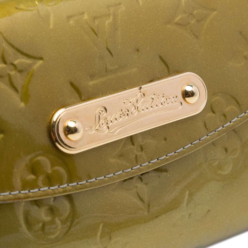 Louis Vuitton Monogram Vernis Sunset Boulevard Green Leather Very good condition - Box View