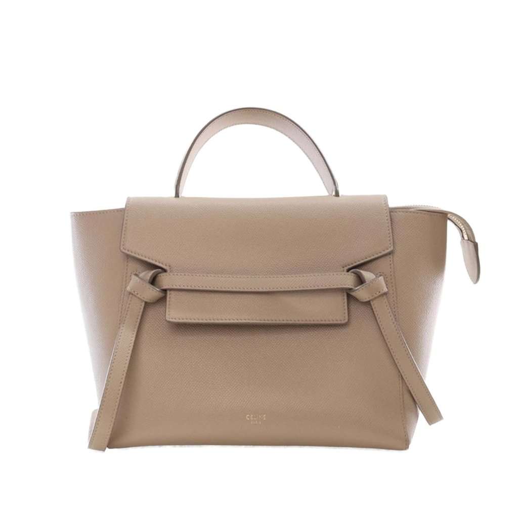 Celine Nano Grained Calfskin Belt Bag Beige Leather Very good condition - Back View