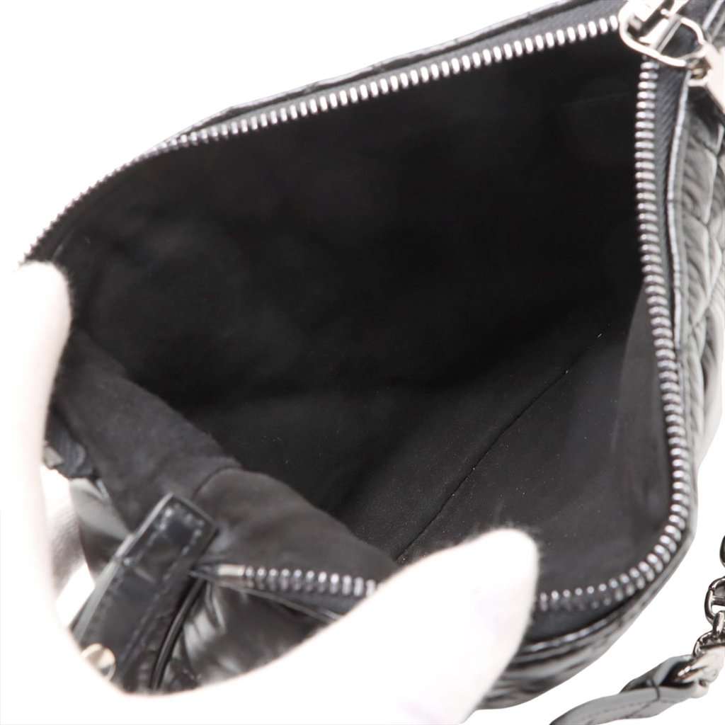 Dior Mini Calfskin Macrocannage Dior Caro Tulip Bag Black Leather Very good - Inside View