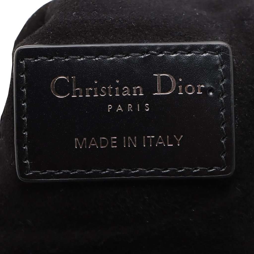 Dior Mini Calfskin Macrocannage Dior Caro Tulip Bag Black Leather Very good - Model View