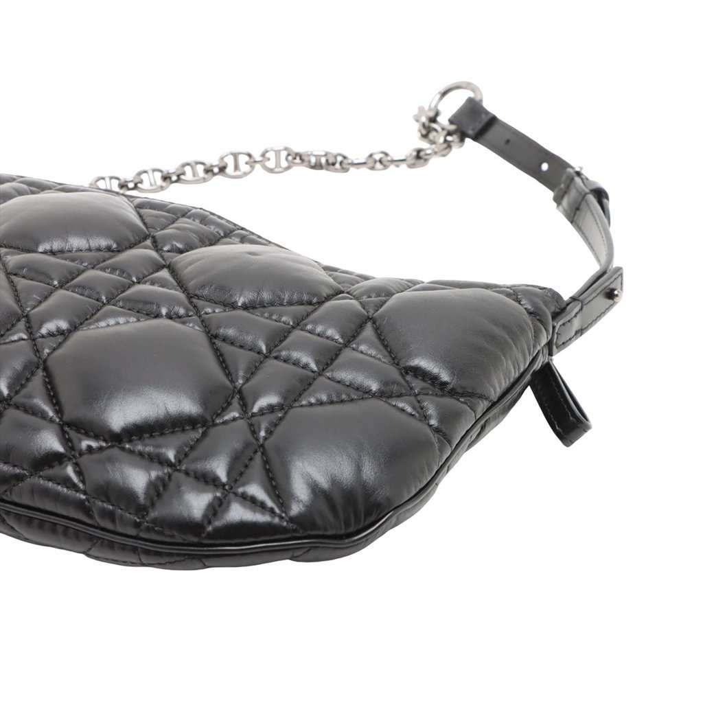 Dior Mini Calfskin Macrocannage Dior Caro Tulip Bag Black Leather Very good - Box View