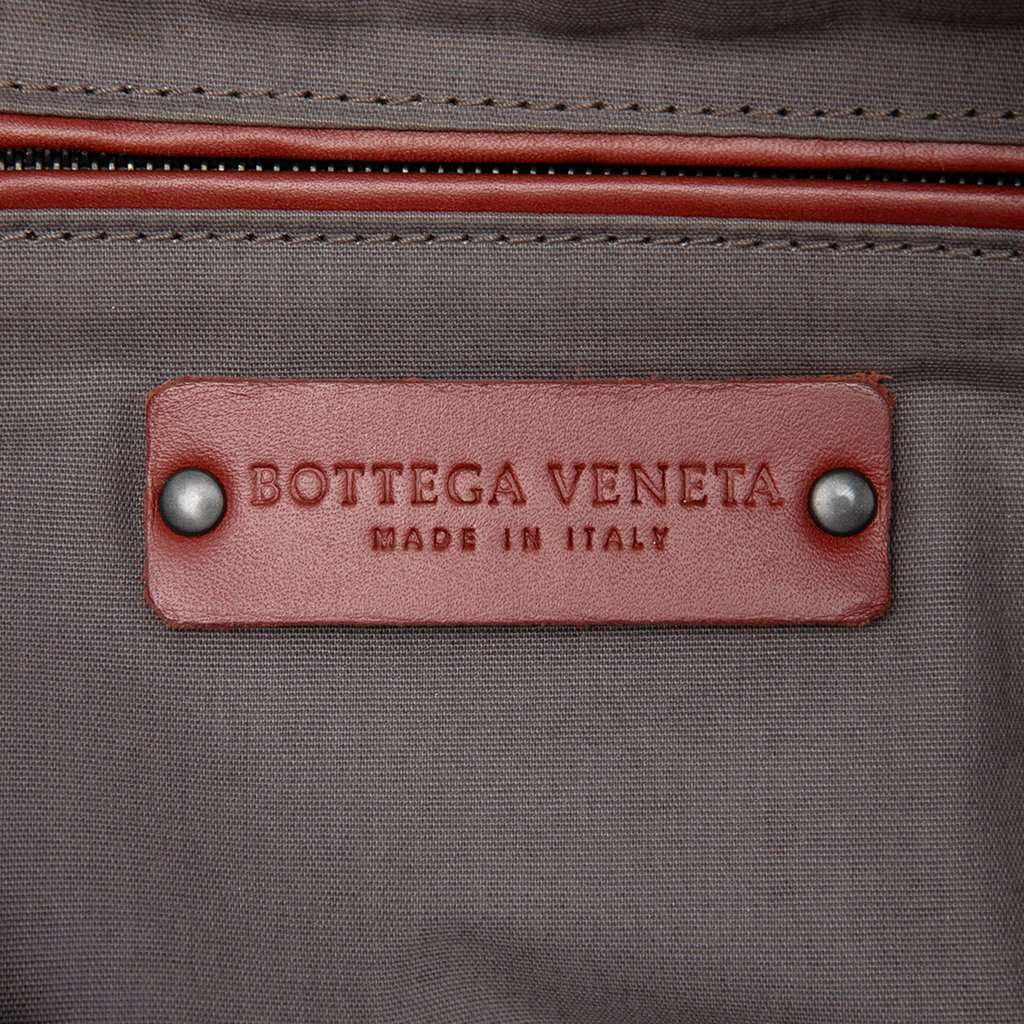 Bottega Veneta Nappa Intrecciato Travel Pouch Red Leather Very good - Box View