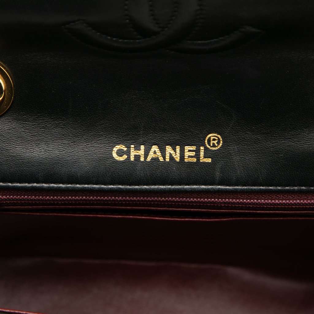 Chanel Small Lambskin Kelly Top Handle Bag Black Leather Very good condition - Box View