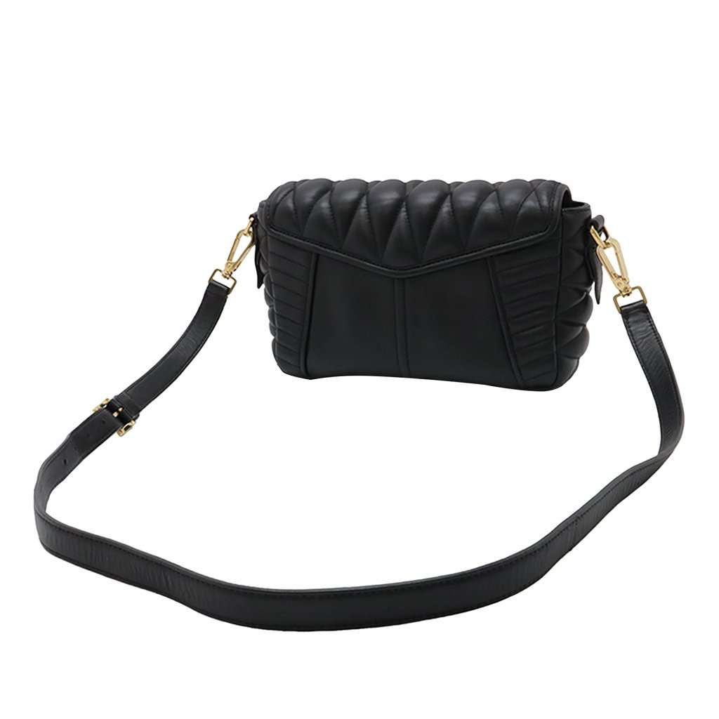 Miu Miu Matelasse Nappa Biker Crossbody Black Leather Very good condition - Back View
