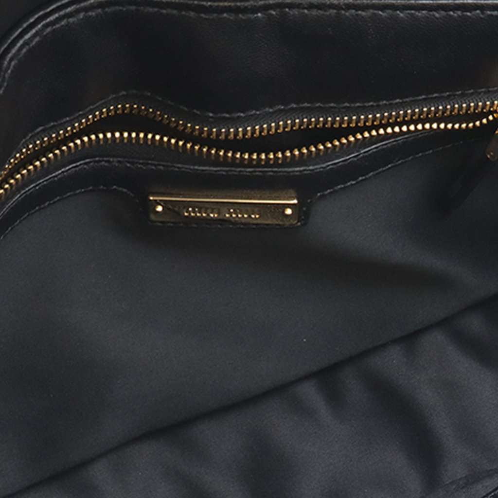 Miu Miu Matelasse Nappa Biker Crossbody Black Leather Very good condition - Inside View