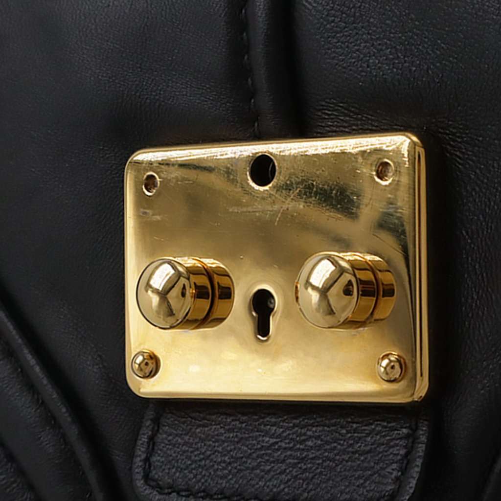 Miu Miu Matelasse Nappa Biker Crossbody Black Leather Very good condition - Box View