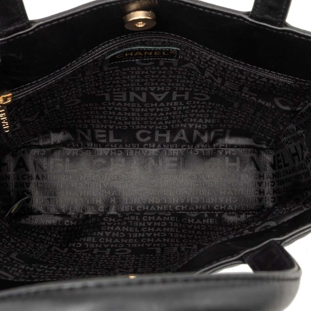 Chanel CC Embossed Lambskin Precious Symbols Tote Black Leather Very good - Model View