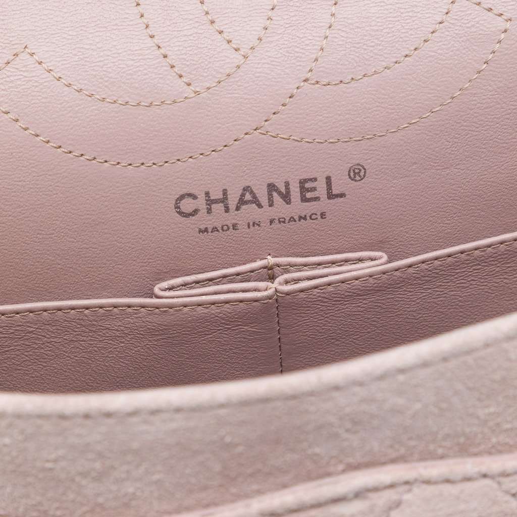 Chanel Quilted Suede Reissue 2.55 Double Flap 226 Pink Leather Very good condition - Box View