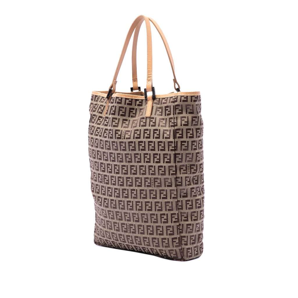Fendi Zucchino Canvas Tote Beige Very good - Back View
