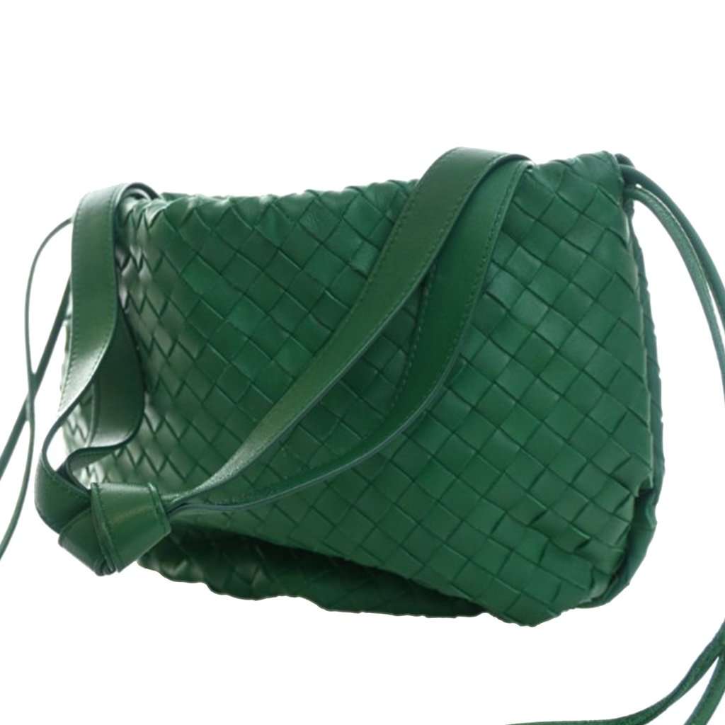 Bottega Veneta Small Nappa Intrecciato Bulb Satchel Green Leather Very good condition - Inside View