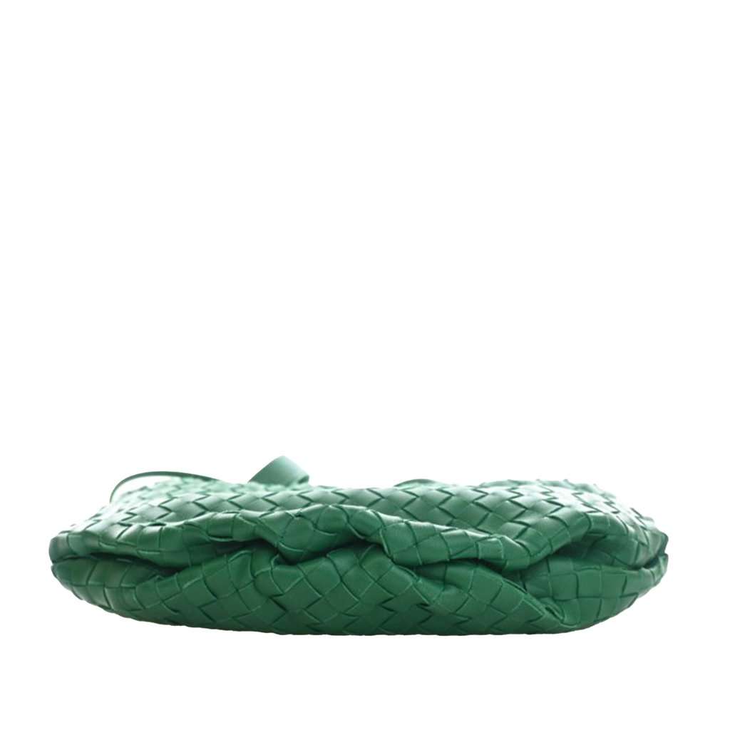 Bottega Veneta Small Nappa Intrecciato Bulb Satchel Green Leather Very good condition - Box View