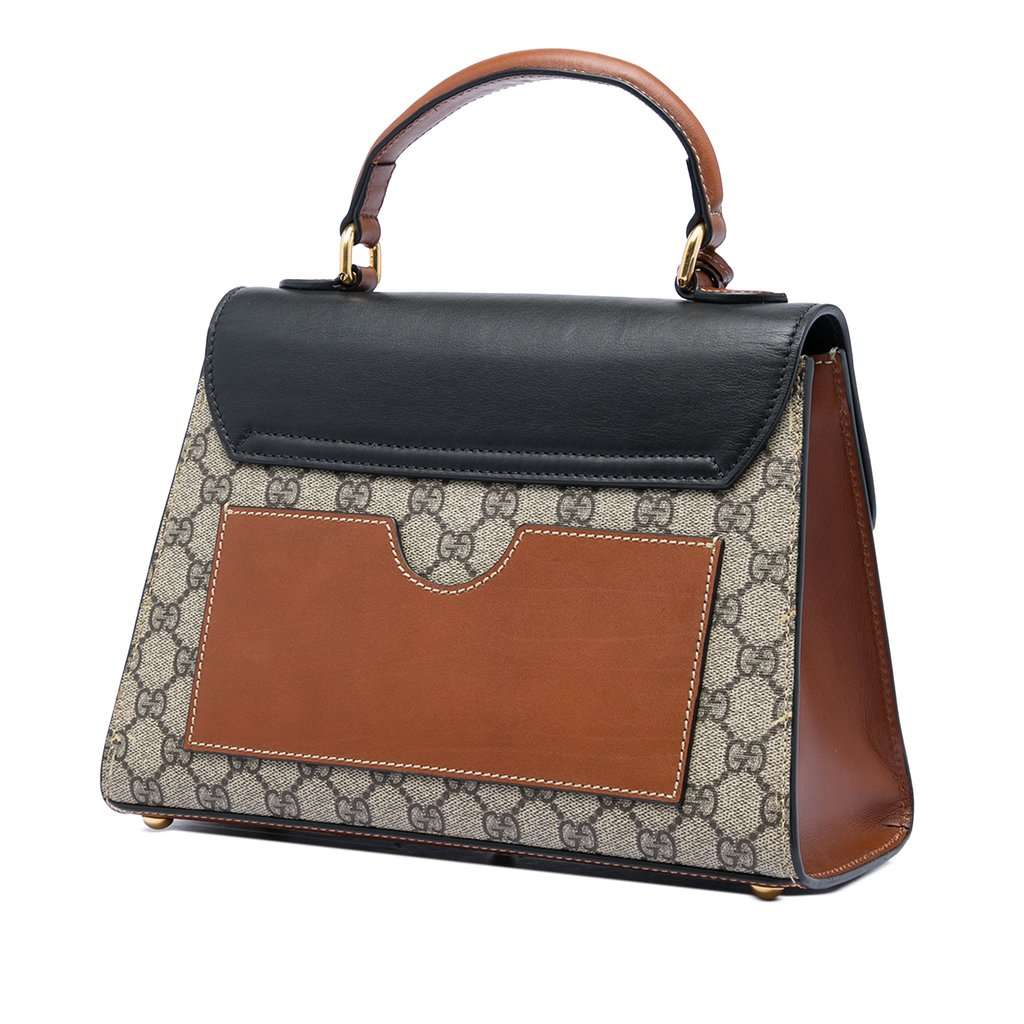 Gucci Small GG Supreme Padlock Satchel Beige Very good condition - Back View