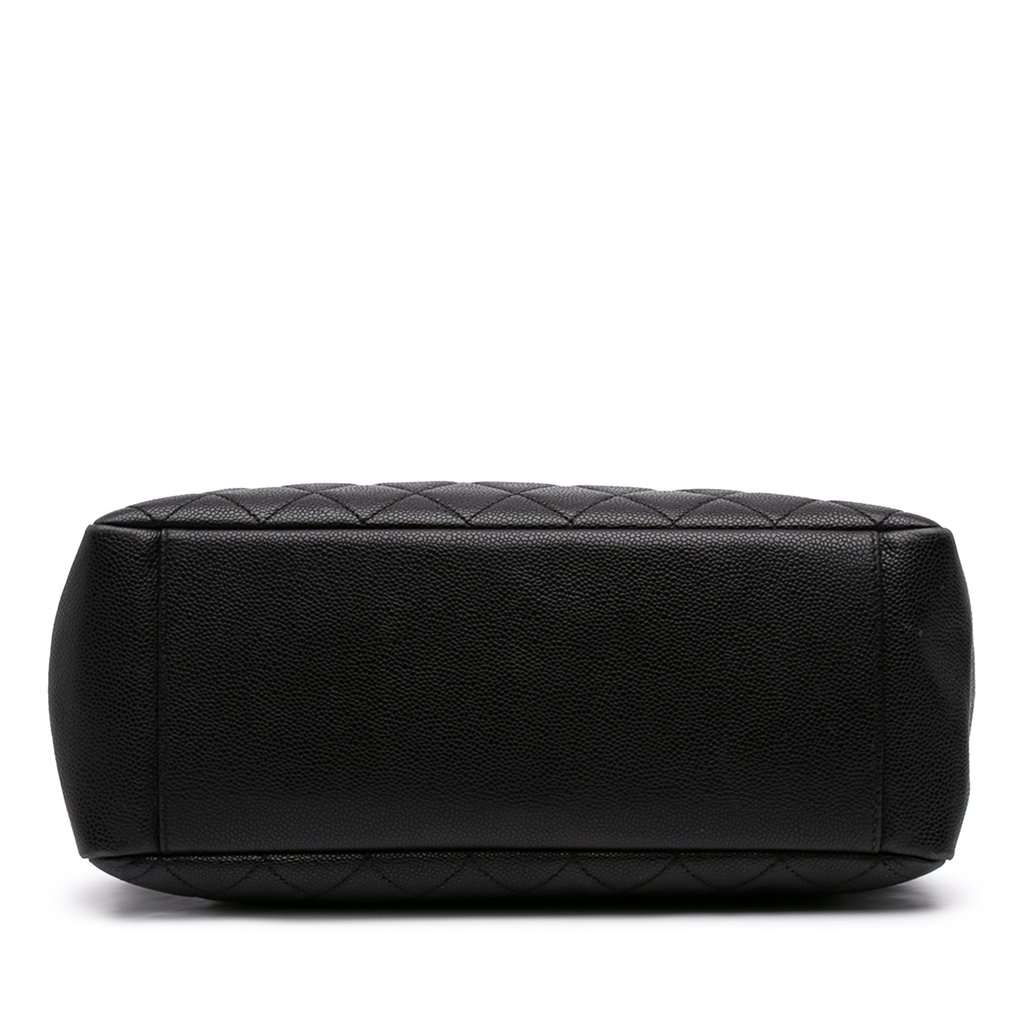 Chanel Caviar Grand Shopping Tote Black Leather Very good - Inside View