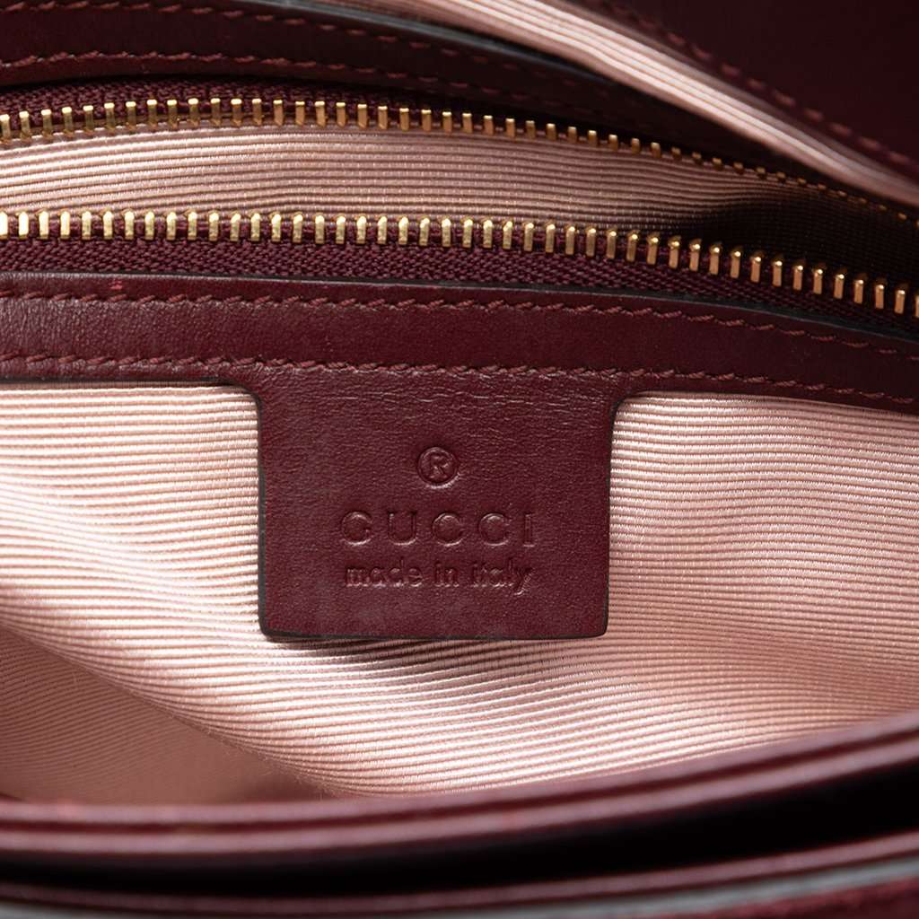 Gucci Medium Suede Arli Crossbody Red Leather Very good - Box View