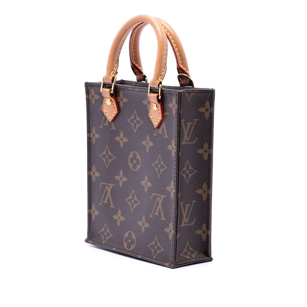 Louis Vuitton Monogram Petit Sac Plat Brown Very good condition - Back View
