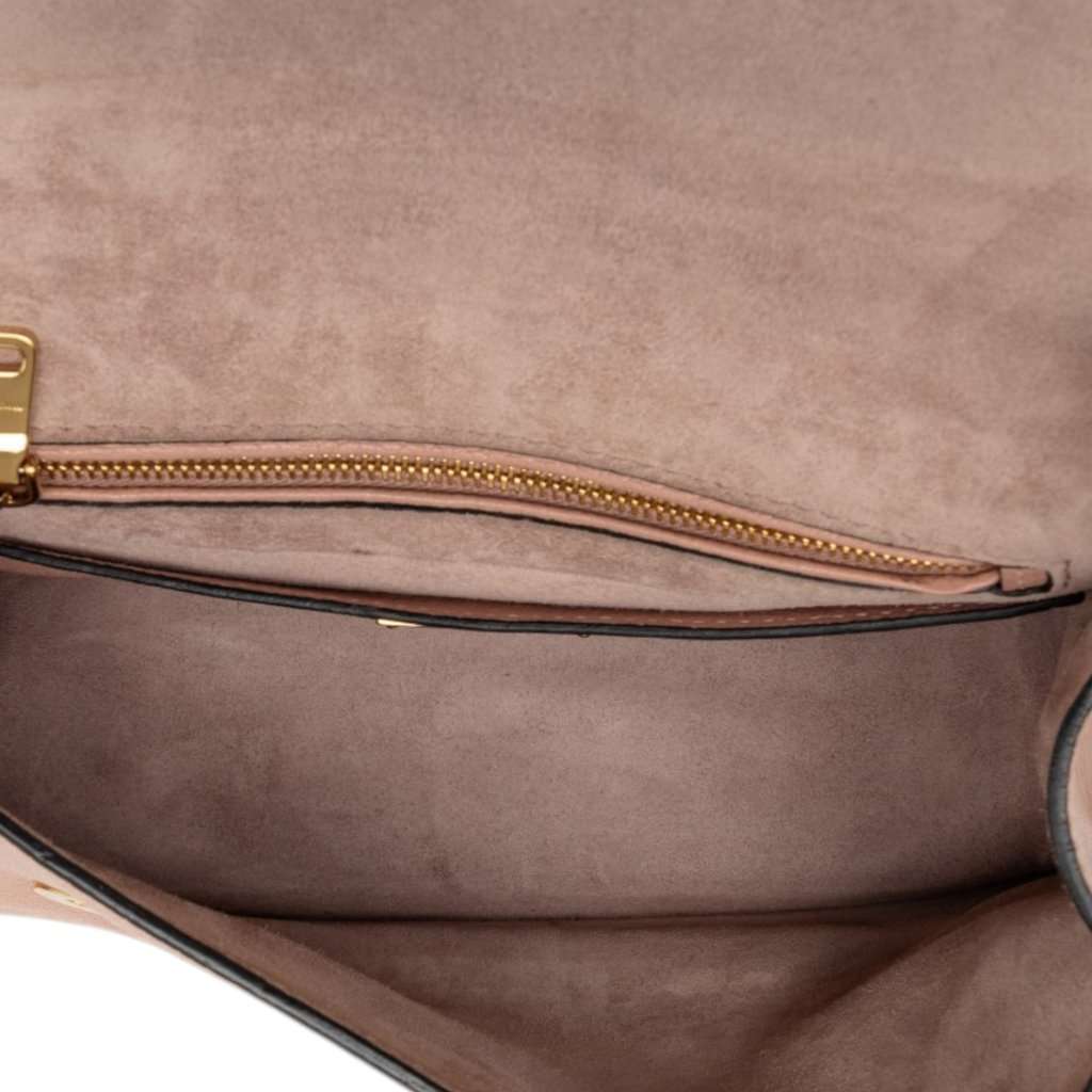 Miu Miu Goatskin Madras Soft Calf Crystal Embellished Crossbody Pink Leather Very good condition - Model View