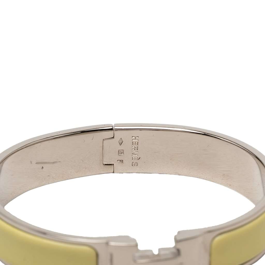 Hermès Narrow Enamel Clic H Bracelet PM Yellow Very good condition - Model View
