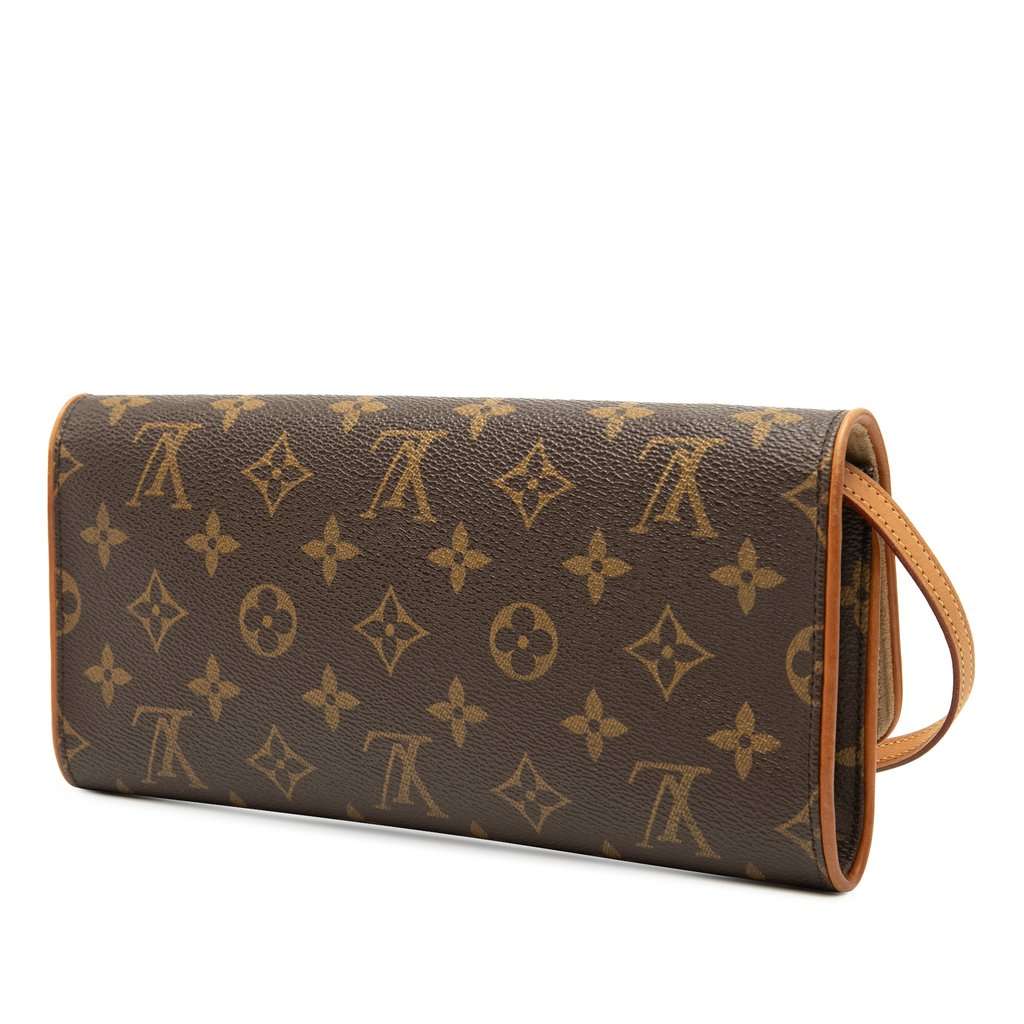 Louis Vuitton Monogram Pochette Twin GM Brown Very good - Back View