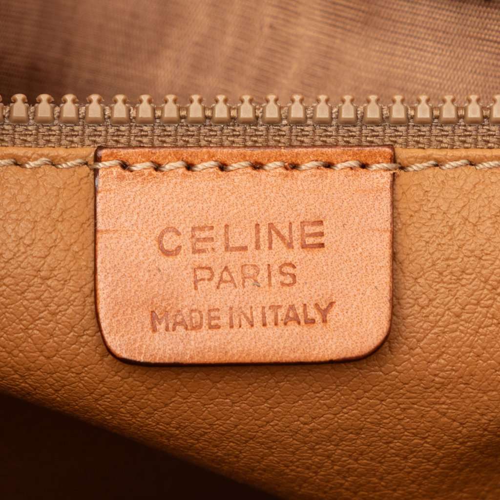 Celine Macadam Coated Canvas Clutch Brown Very good - Box View