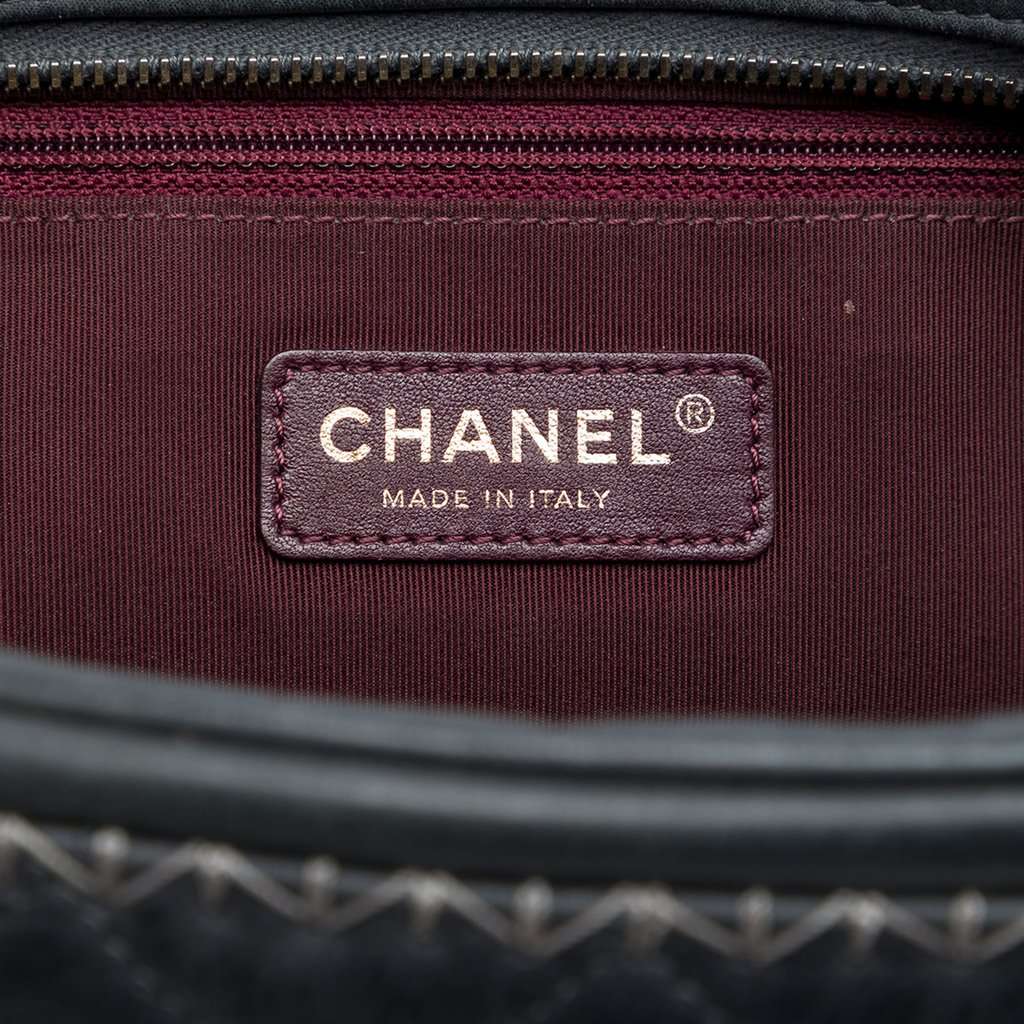 Chanel CC Quilted Iridescent Calfskin Whipstitch Camera Bag Black Leather Very good - Box View