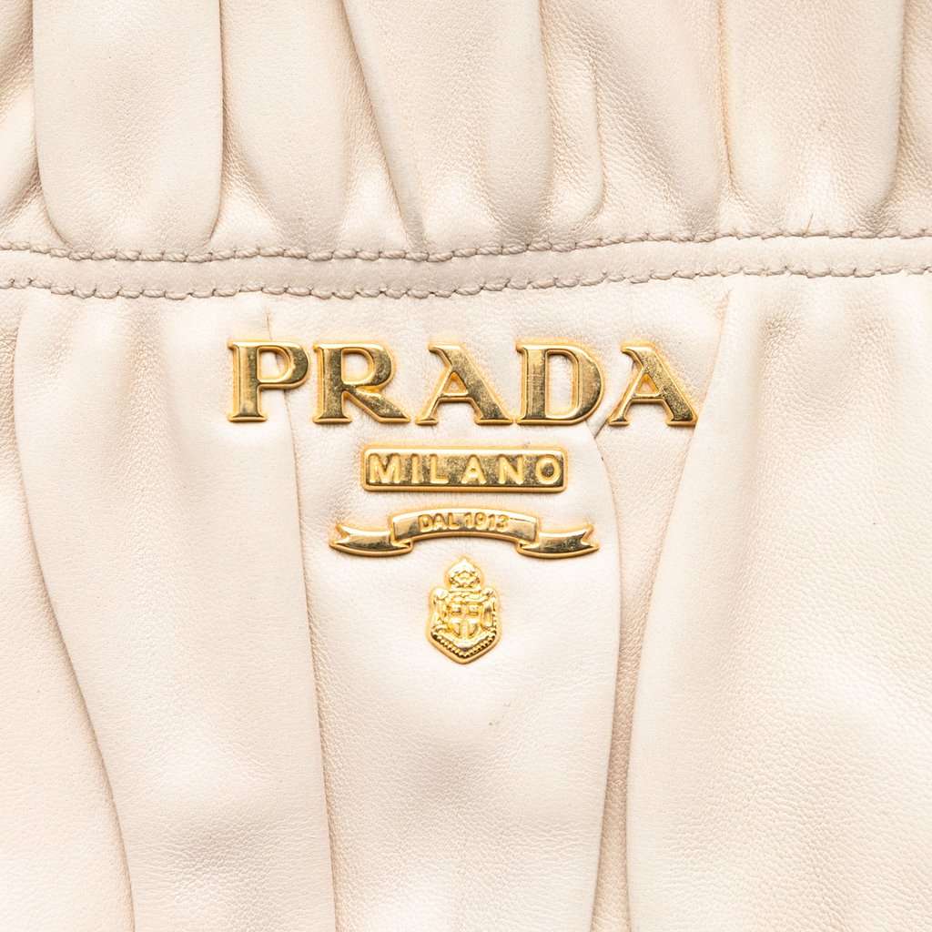 Prada Nappa Gaufre Satchel Brown Leather Very good condition - Box View