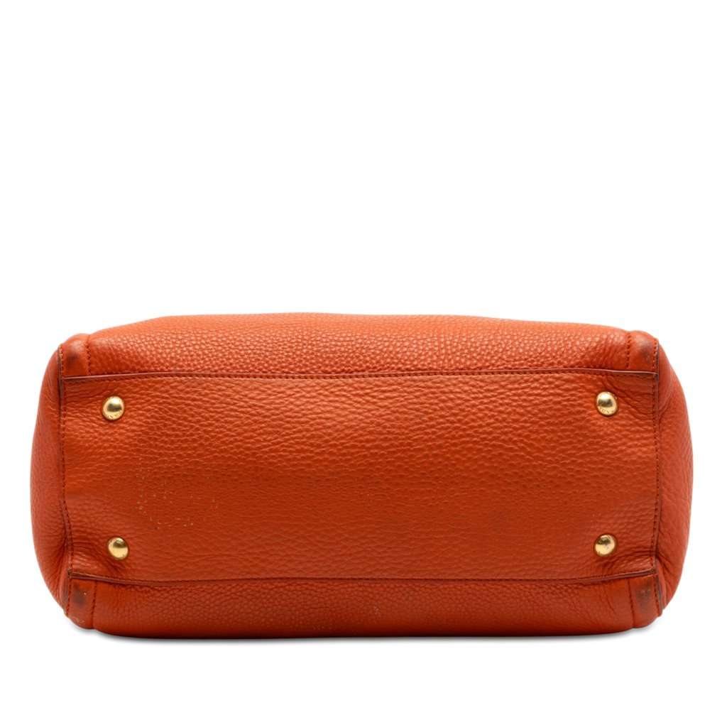 Prada Vitello Daino Open Convertible Tote Orange Leather Very good condition - Inside View
