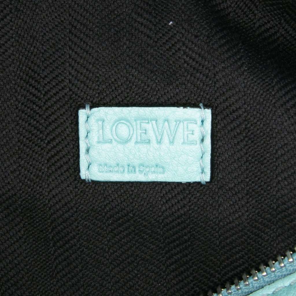 LOEWE Mini Calfskin Puzzle Satchel Blue Leather Very good condition - Box View