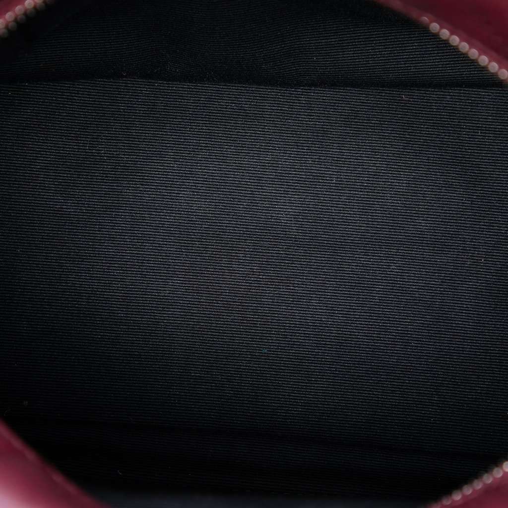 Saint Laurent Small Matelasse Calfskin LouLou Bowling Bag Red Leather Very good condition - Model View