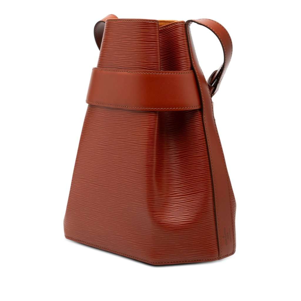 Louis Vuitton Epi Sac D Epaule PM Brown Leather Very good condition - Back View