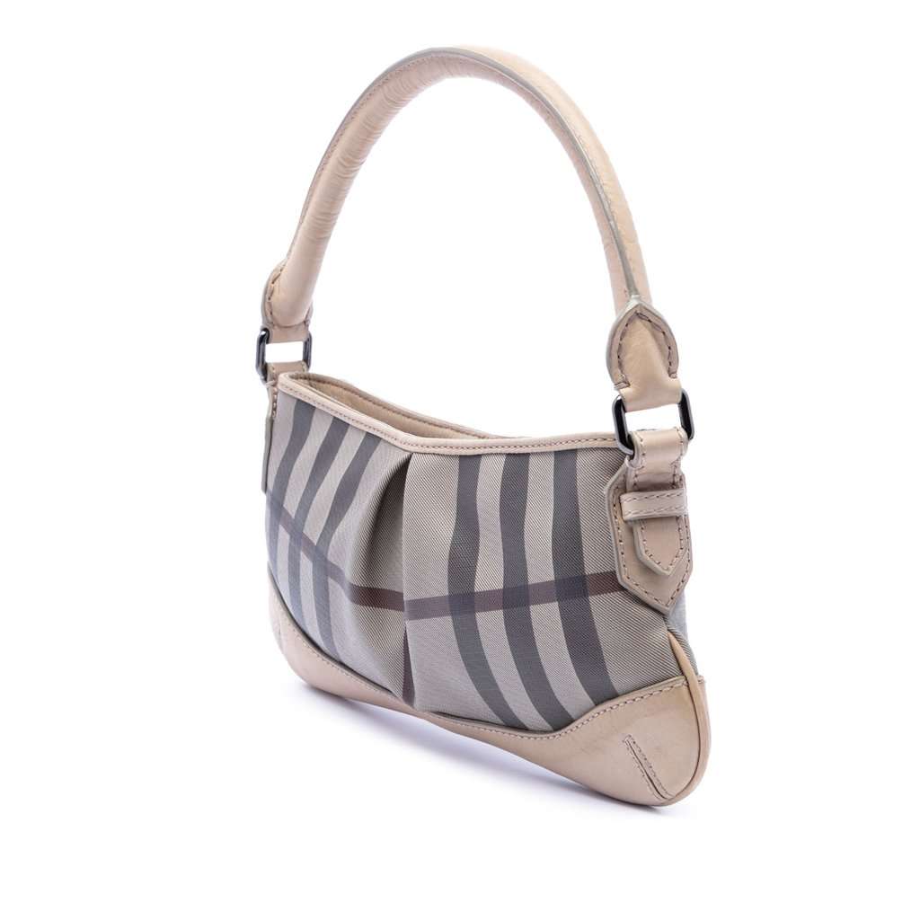 Burberry Smoke Check Coated Canvas Shoulder Bag MultiColor Very good - Back View