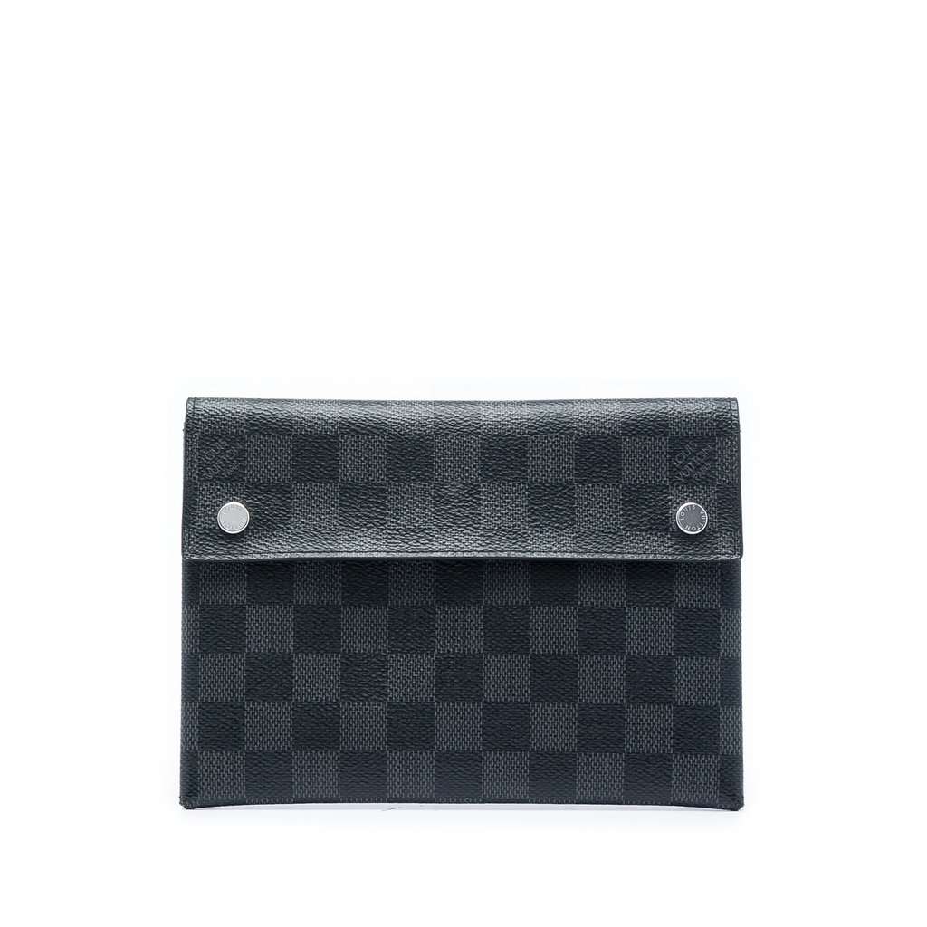 Louis Vuitton Damier Graphite Alpha Pochette MM Black Very good - Front View