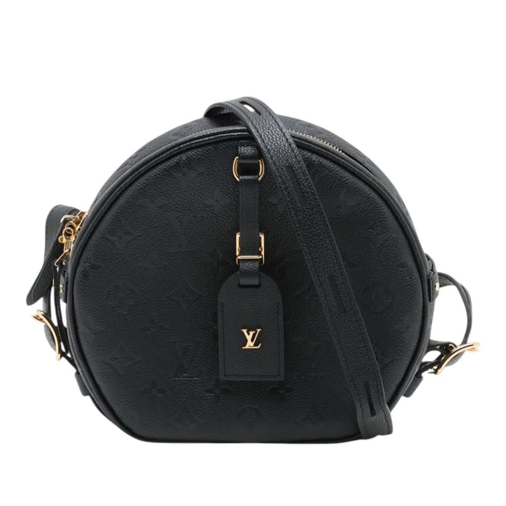 Louis Vuitton Monogram Empreinte Boite Chapeaux Souple MM Black Leather Very good condition - Front View