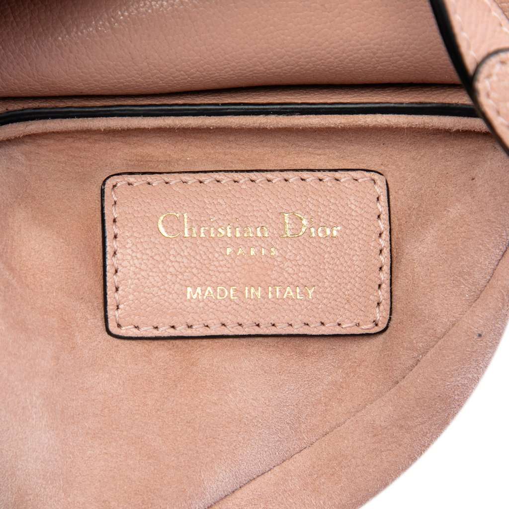 Dior Micro Goatskin Saddle Bag Brown Leather Very good condition - Box View
